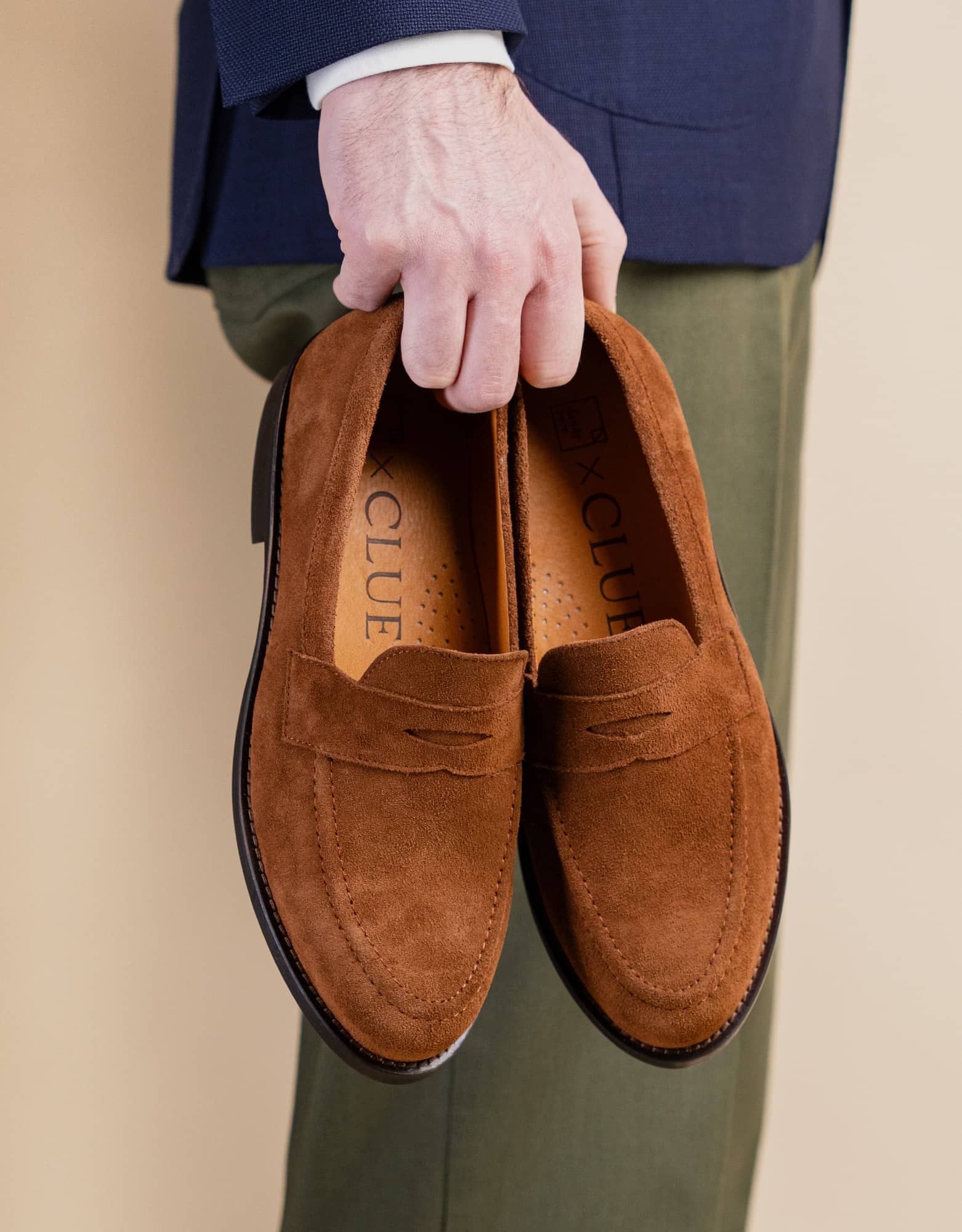 Penny Loafers - Brązowy Zamsz - Dandycore x CLUE